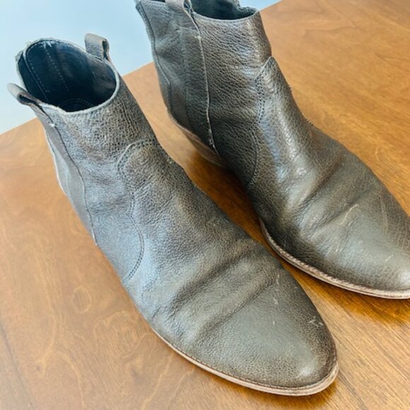 MEGA CLEARANCE!  Vince Camuto Western Ankle Bootie, Olive/Brown,  Size 7 - Picture 7 of 9